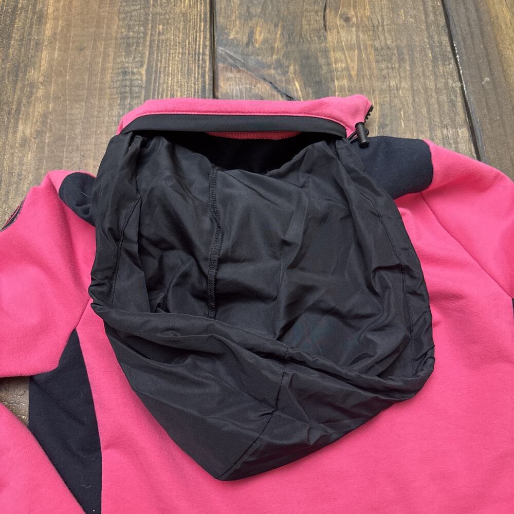 L-RL LAUREN ACTIVE COLORBLOCK PINK/BLACK FULL ZIP HIDDEN HOOD JACKET size PXS‎ - Picture 7 of 7